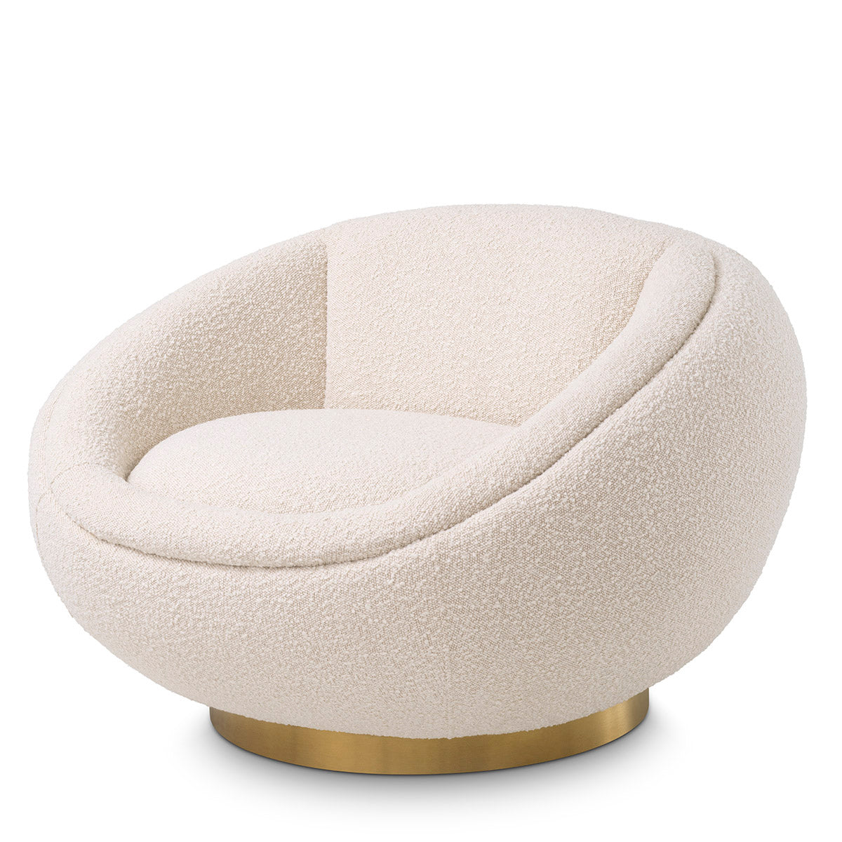 Round Bouclé Swivel Chair Bollinger | Eichholtzmh.com