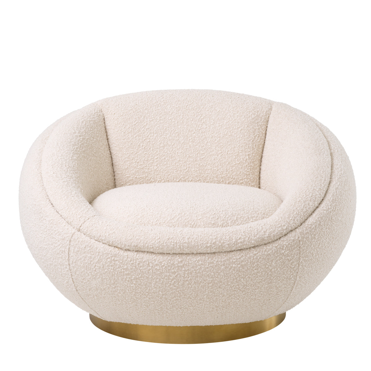 Round Bouclé Swivel Chair Bollinger | Eichholtzmh.com