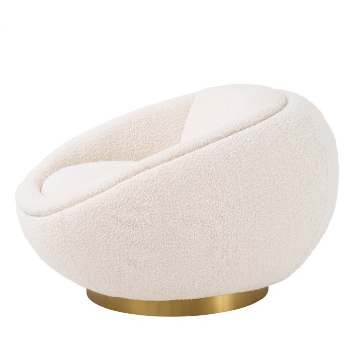 Swivel Chair Bollinger bouclé cream
