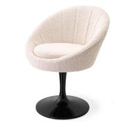 Bouclé Cream Modern Retro Swivel Chair O'Neill