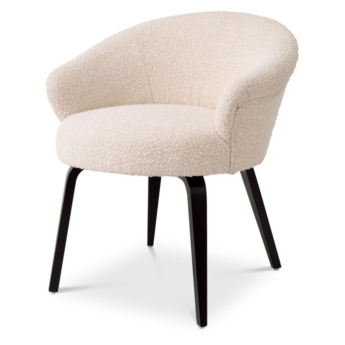 Dining Chair Moretti bouclé cream