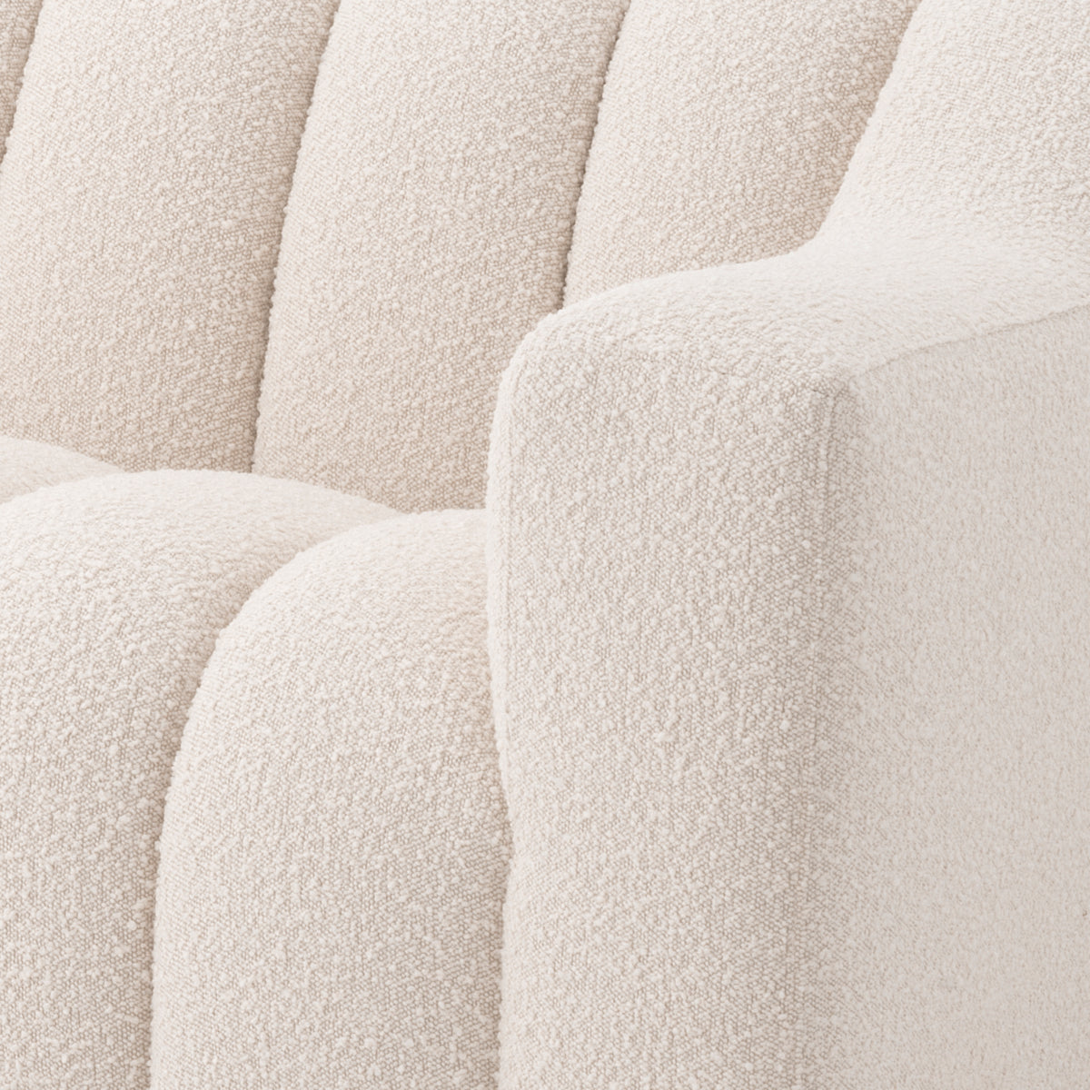 Channeled Boucle Sofa L Kelly | Eichholtzmh.com 