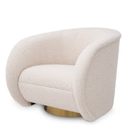 Cream Bouclé Swivel Chair Cristo | Eichholtzmh.com