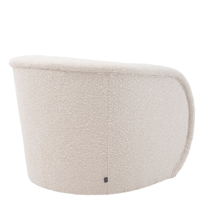 Swivel Chair Cristo bouclé cream