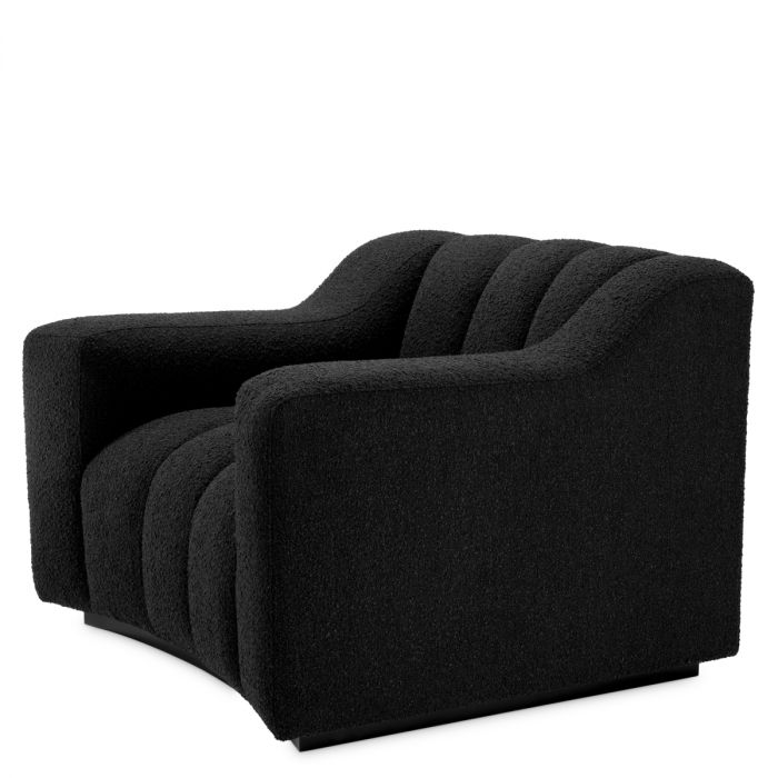 Chair Kelly bouclé black