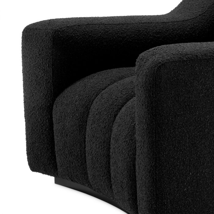 Chair Kelly bouclé black