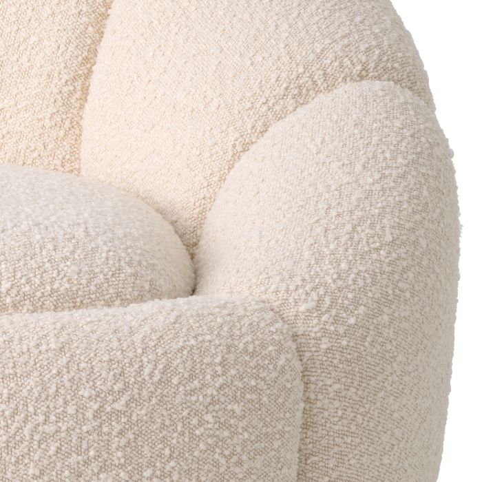 Swivel Chair Inger bouclé cream