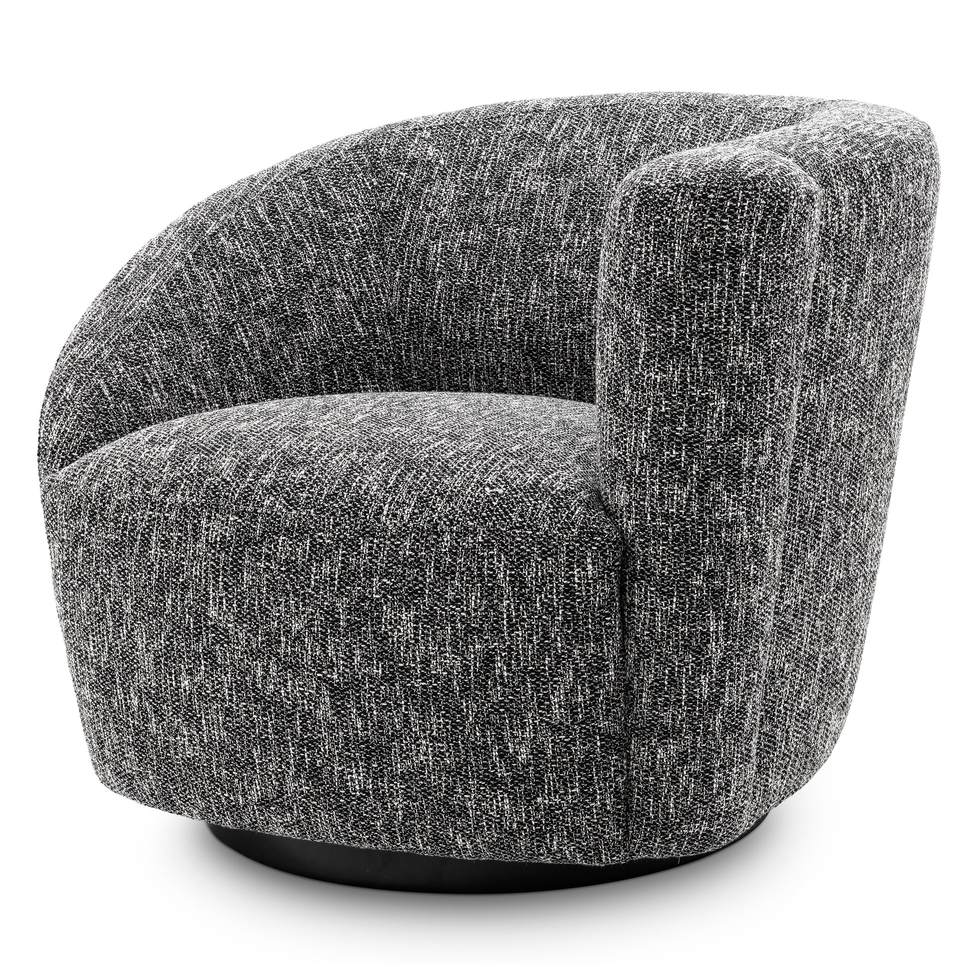 Black Asymmetrical Swivel Chair Colin | Eichholtzmh.com