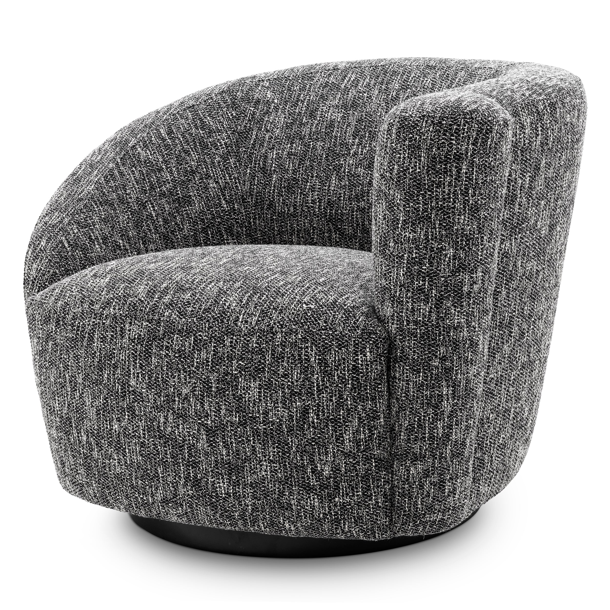 Black Asymmetrical Swivel Chair Colin | Eichholtzmh.com