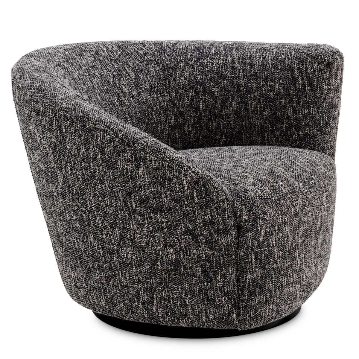 Black Asymmetrical Swivel Chair Colin | Eichholtzmh.com