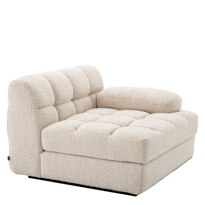 Modular Sofa Dean bouclé cream - Right