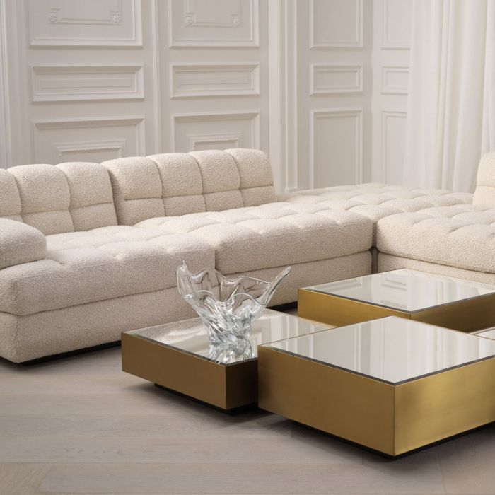 Modular Sofa Dean bouclé cream - Left