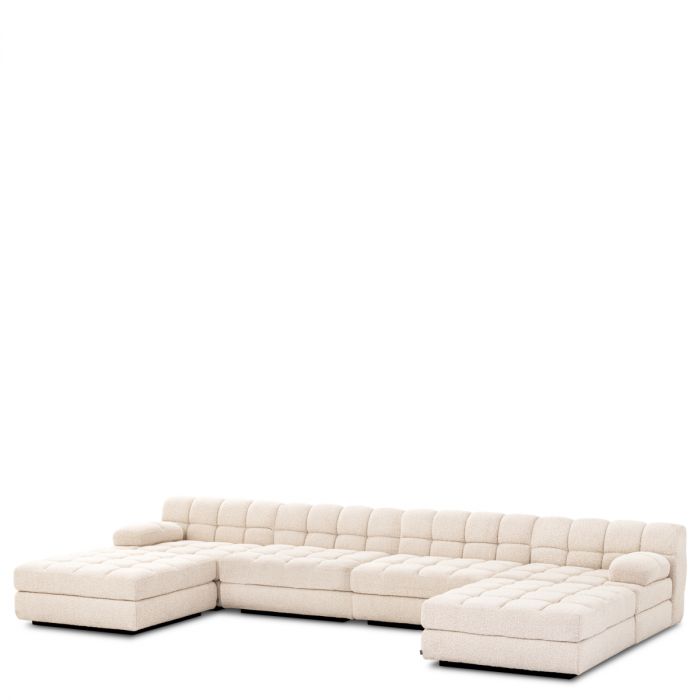 Modular Sofa Dean bouclé cream - Left