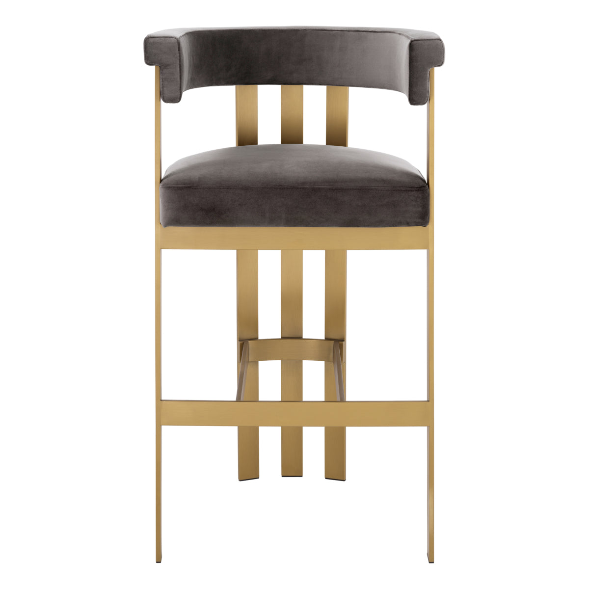 Gray Modern Curved Bar Stool Clubhouse
