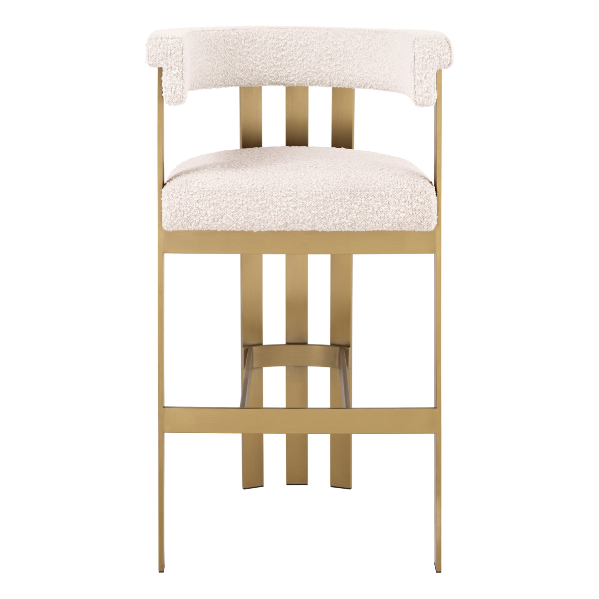 Cream Modern Curved Bar Stool Clubhouse