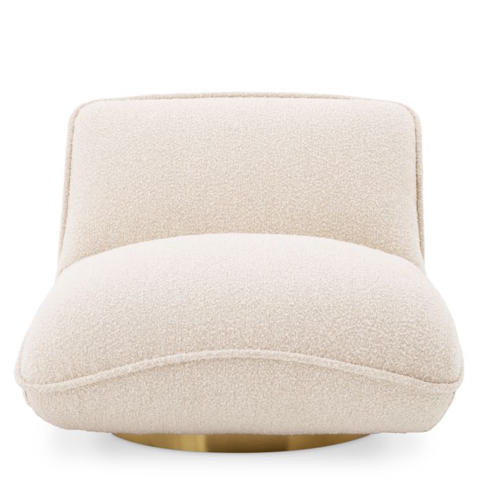 Swivel Chair Relax bouclé cream