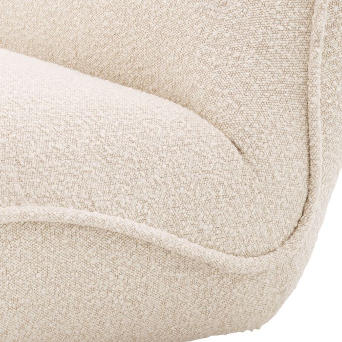 Swivel Chair Relax bouclé cream