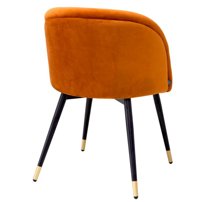 Dining Chair Chloé savona orange velvet set of 2
