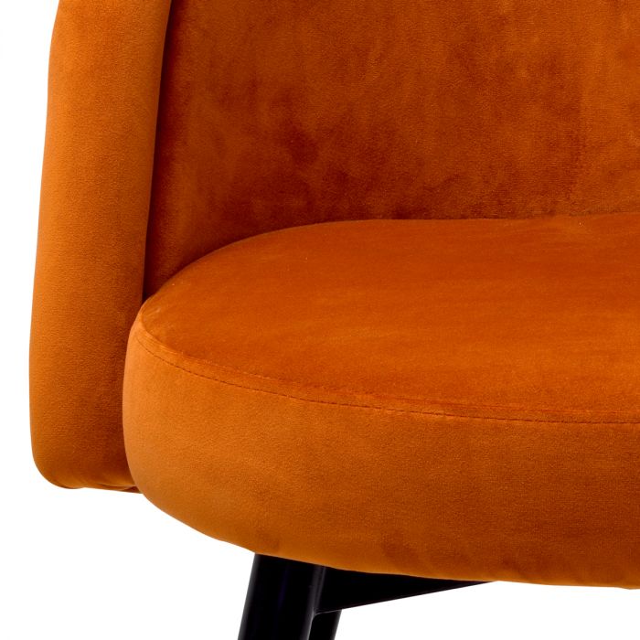 Dining Chair Chloé savona orange velvet set of 2