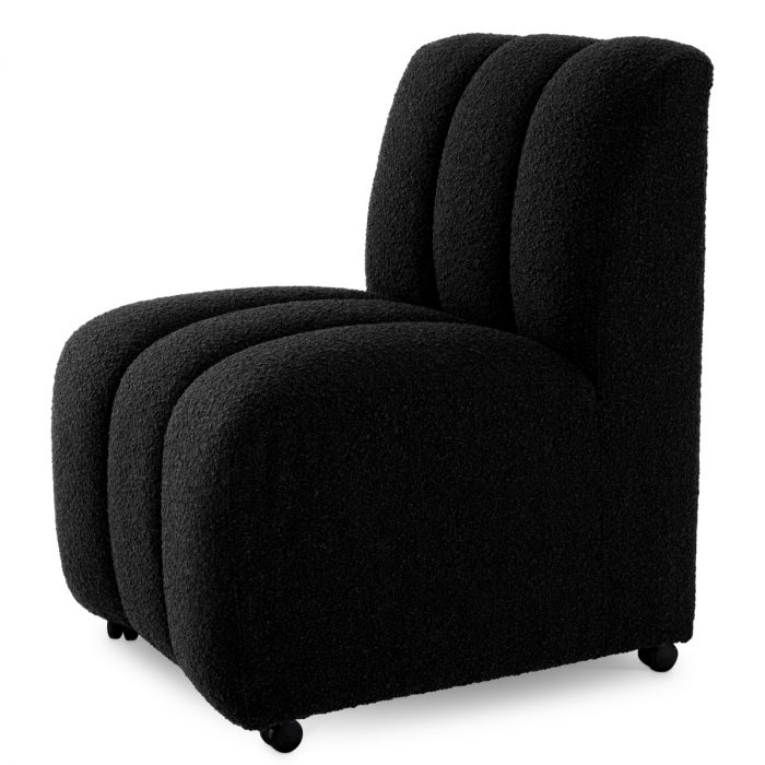 Dining Chair Kelly bouclé black