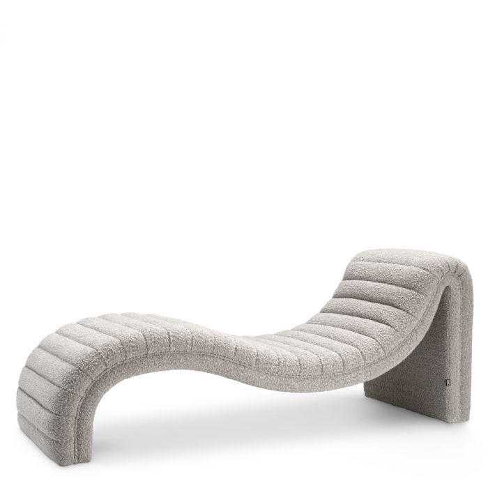 Chaise Longue Pioneer bouclé grey