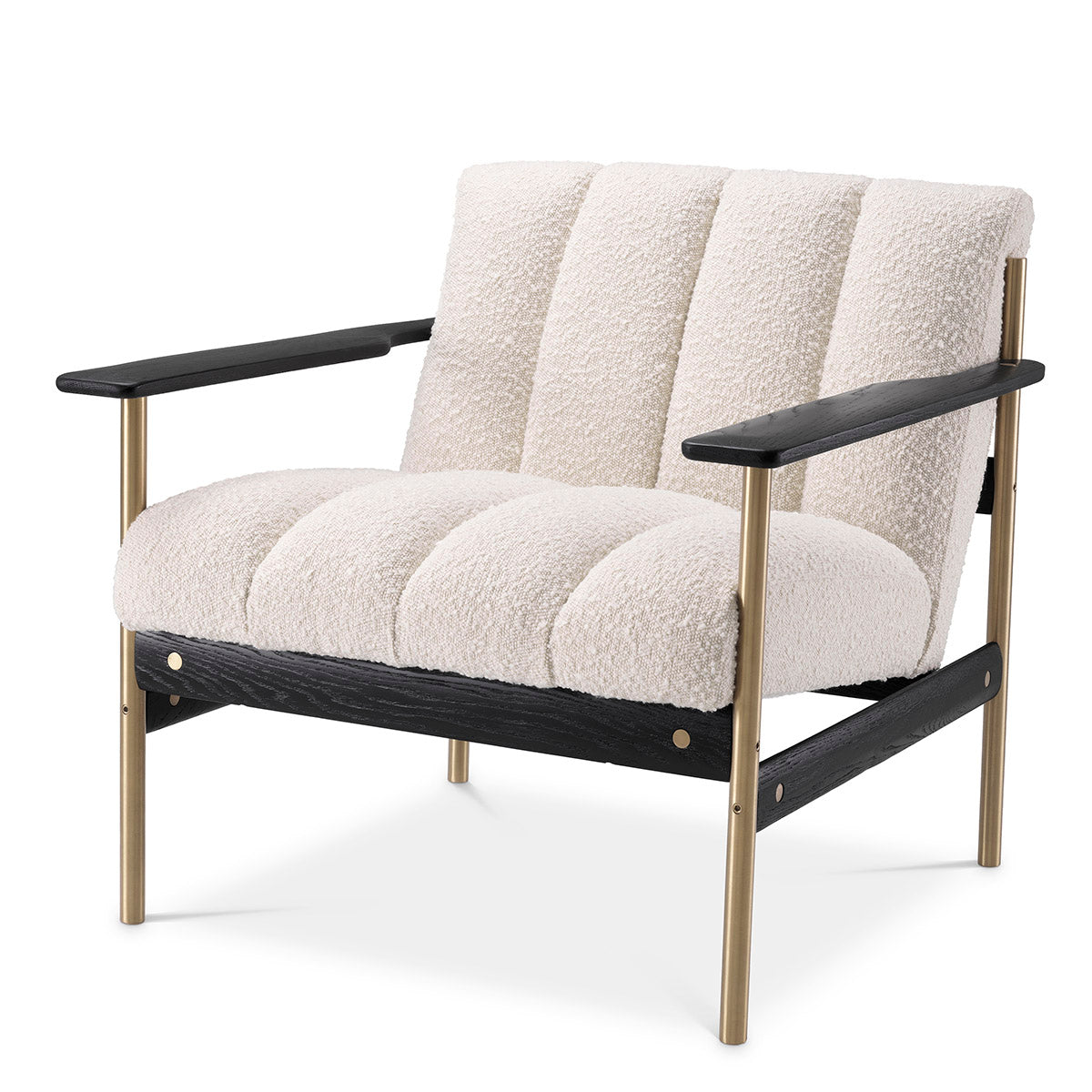 Cream Bouclé Channeled Armchair Elan | Eichholtzmh.com