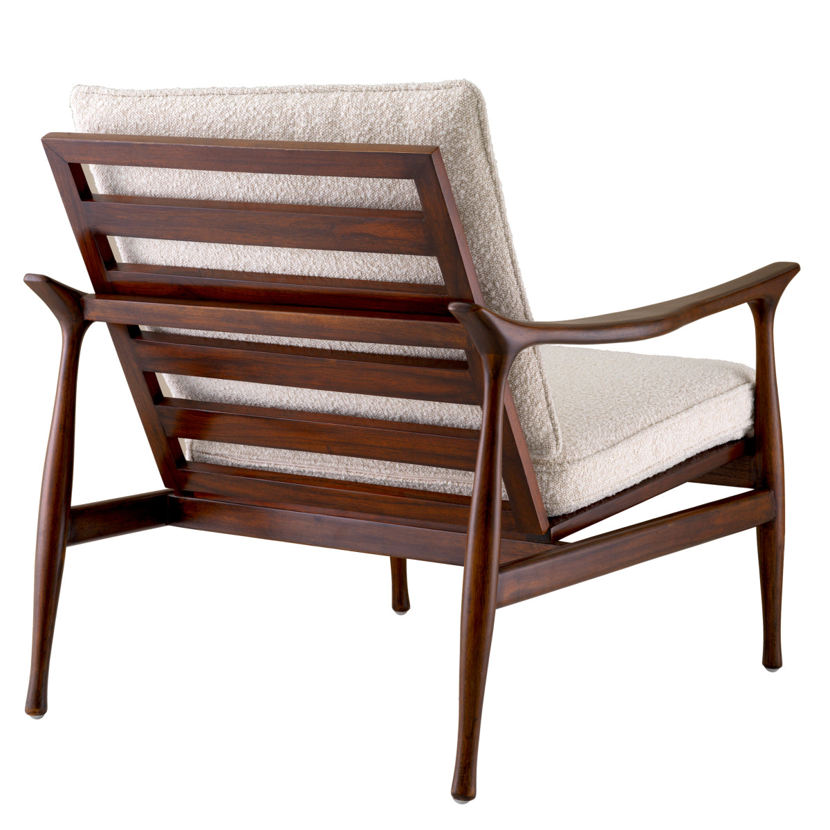 Wood Framed Bouclé Lounge Chair Manzo | Eichholtzmh.com