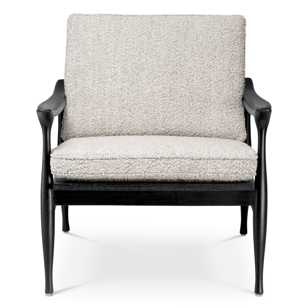 Wood Framed Bouclé Lounge Chair Manzo | Eichholtzmh.com