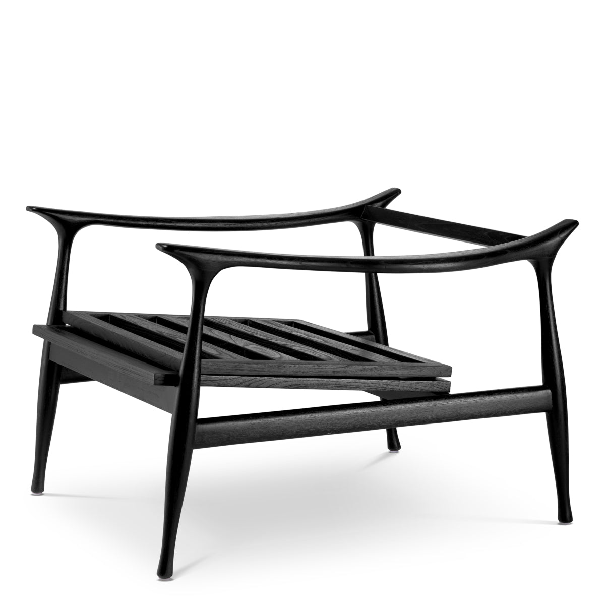 Wood Framed Bouclé Lounge Chair Manzo | Eichholtzmh.com