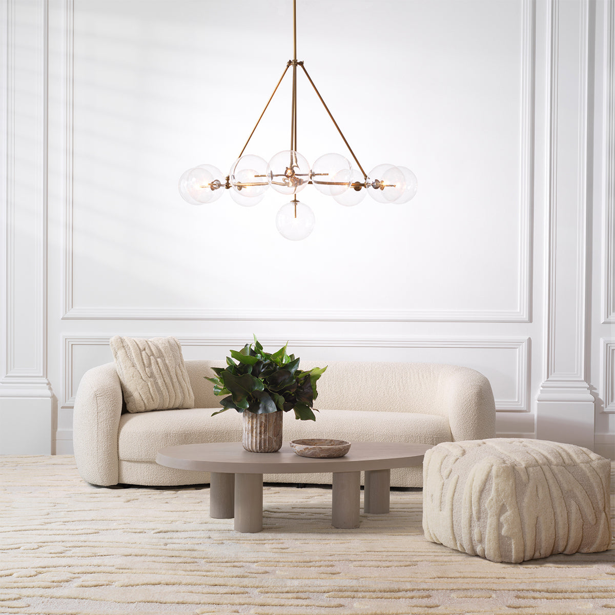 Boucle Curved Sofa Blaine | Eichholtzmh.com 