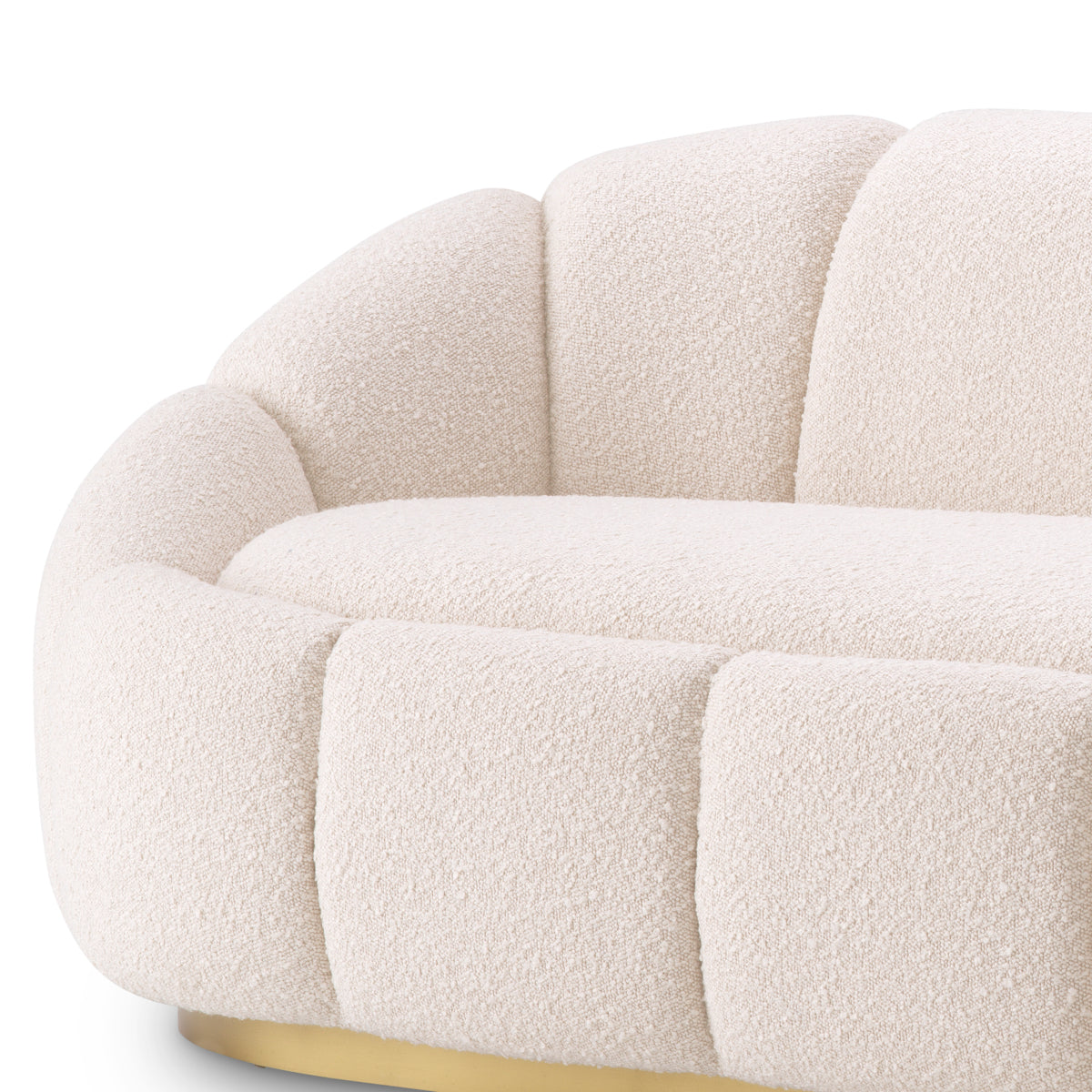 Cream Bouclé Curved Sofa Inger | Eichholtzmh.com