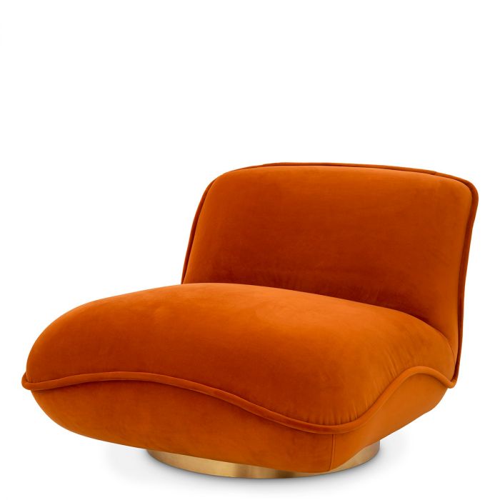 Swivel Chair Relax savona orange velvet