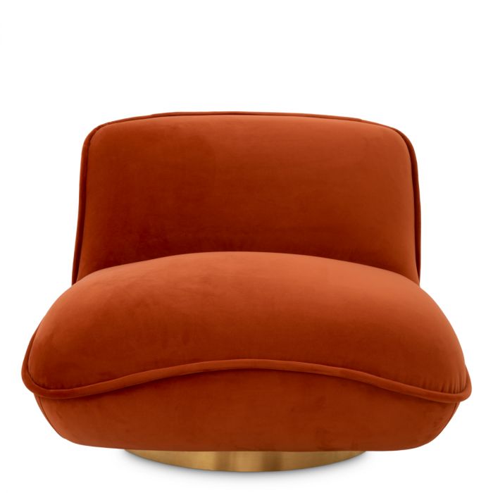 Swivel Chair Relax savona orange velvet