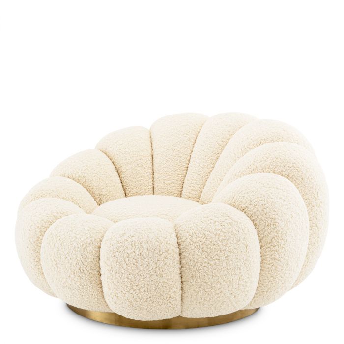 Swivel Chair Mello faux shearling