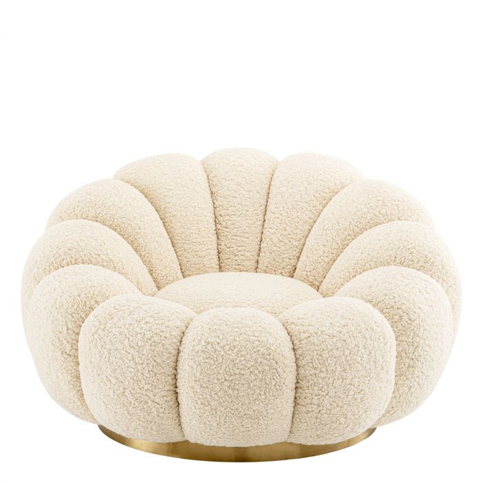 Swivel Chair Mello faux shearling