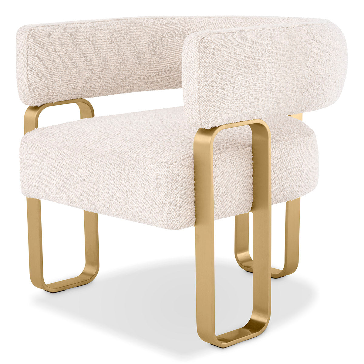 Boucle Curved Accent Chair Capricorn | Eichholtzmh.com