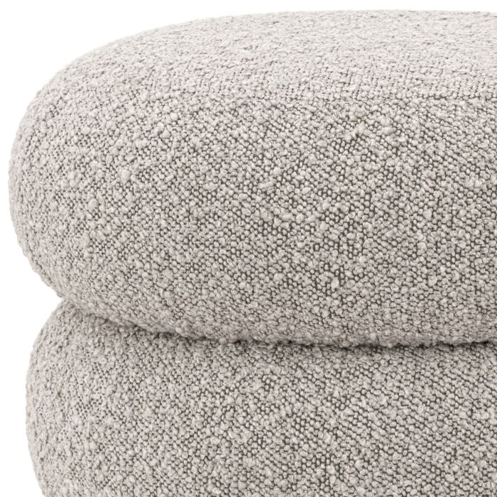 Stool Tulum bouclé grey