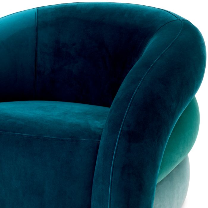 Swivel Chair Novelle savona sea green velvet