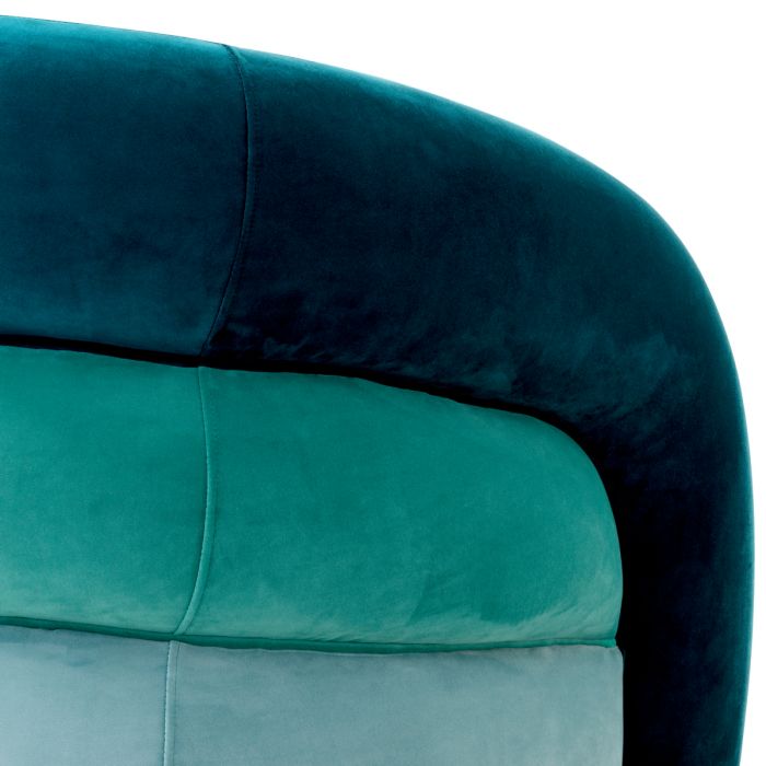 Swivel Chair Novelle savona sea green velvet