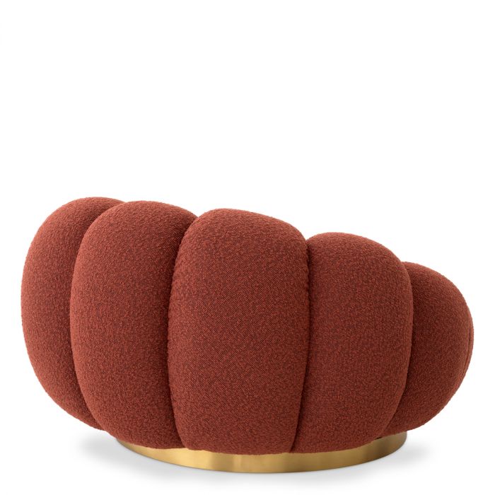 Swivel Chair Mello bouclé rouge