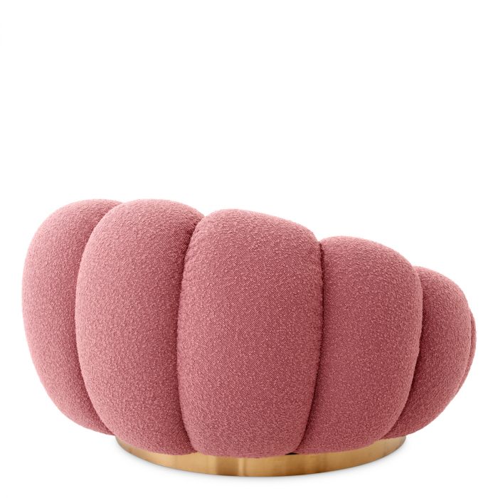 Swivel Chair Mello bouclé rose