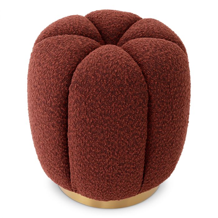 Stool Orchanic bouclé rouge