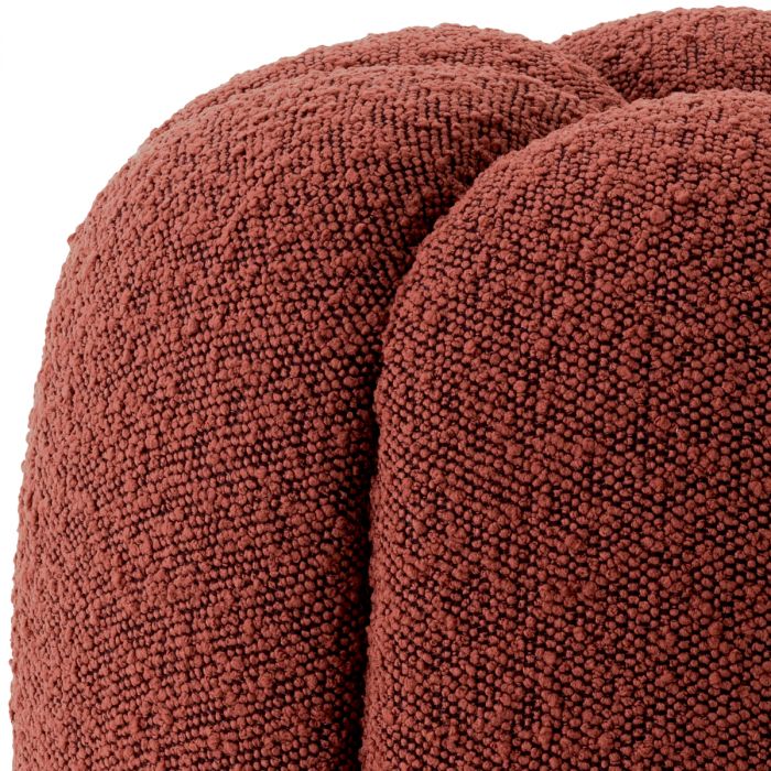 Stool Orchanic bouclé rouge