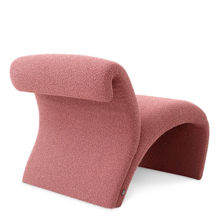 Chair Vignola bouclé rose