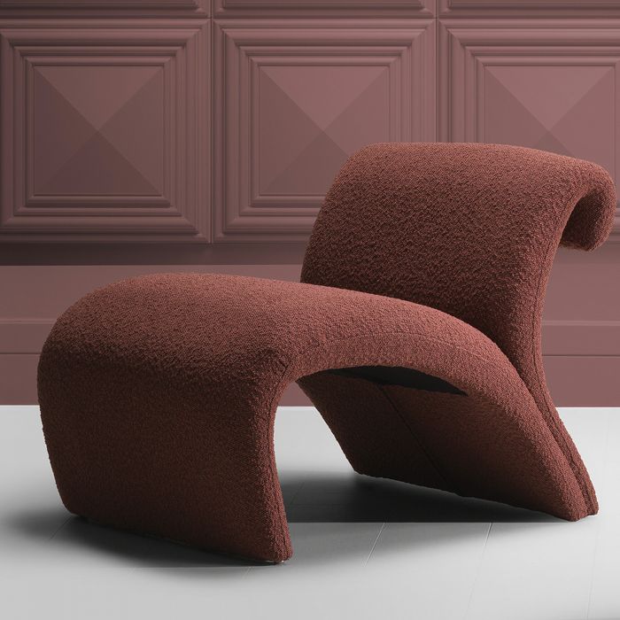 Chair Vignola bouclé rouge