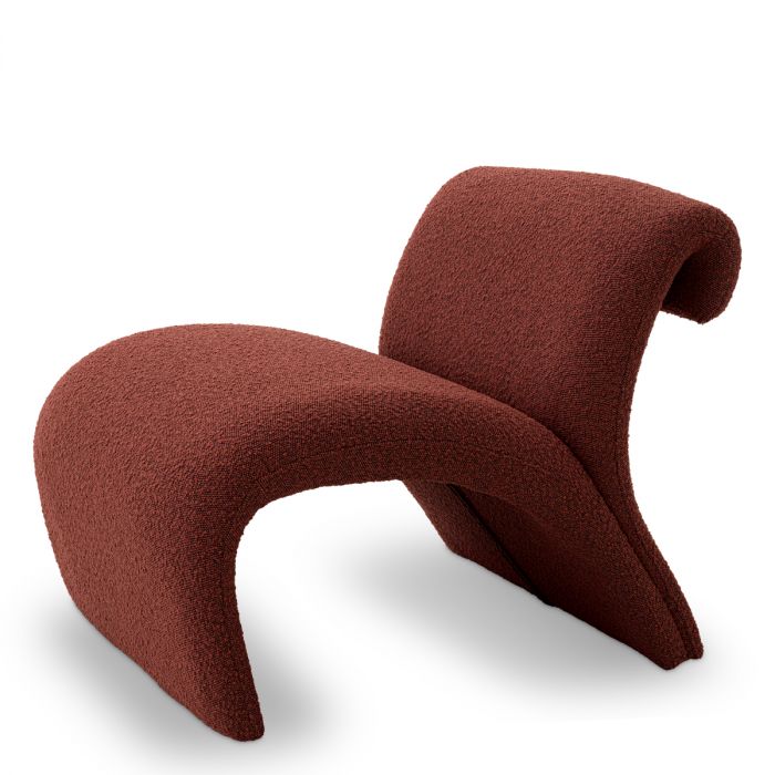 Chair Vignola bouclé rouge