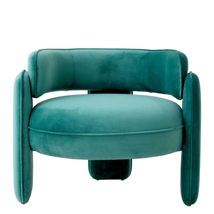 Chair Chaplin savona turquoise velvet