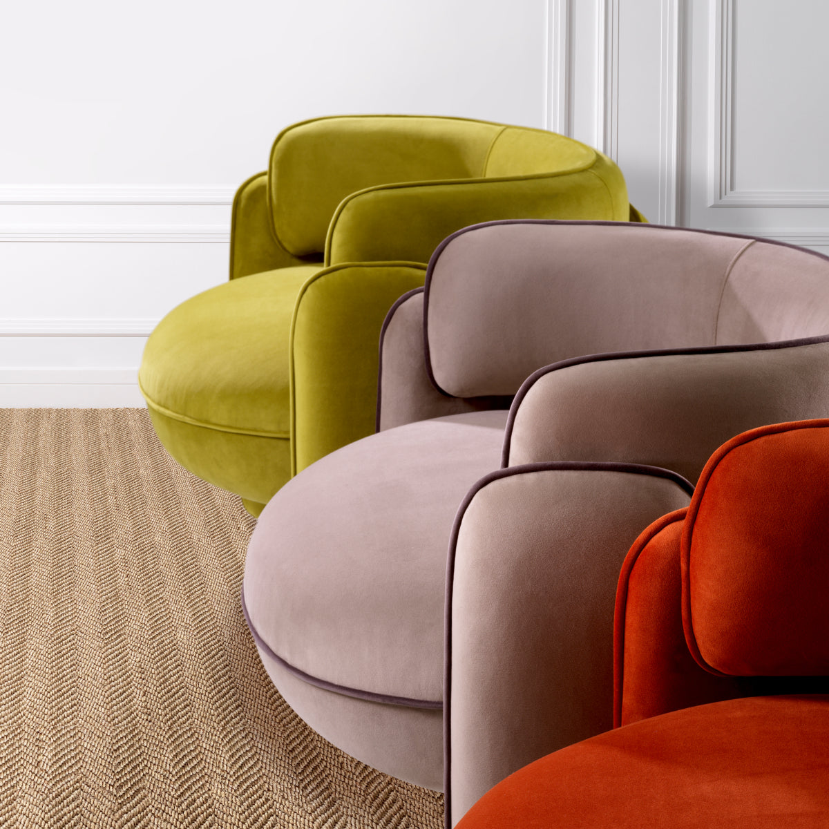 Velvet Modern Accent Chair Chaplin | Eichholtzmh.com