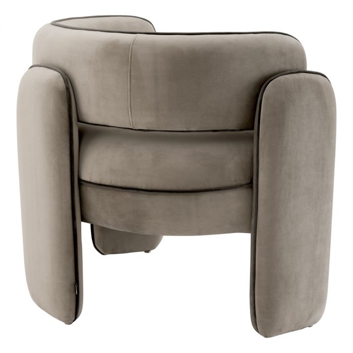 Chair Chaplin savona greige velvet