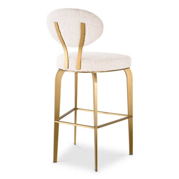 Bar Stool Dorrego bouclé cream